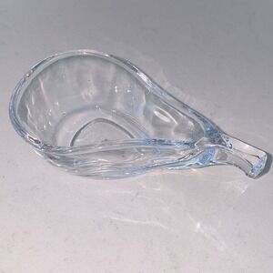 Studio Crystal Silversmiths Clear Glass Pear Shaped Trinket Dish Candy Bowl